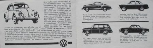 Volkswagen Modelprogram 1967 two Carbrochures (9581)